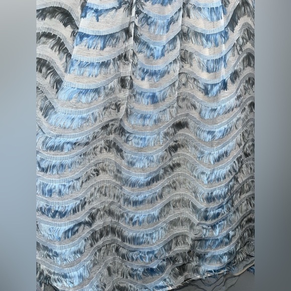NWT Elliatt Silhouette Hi-Lo Blue Creme Maxi Skirt Fringe Women’s Small Evening - Picture 3 of 11